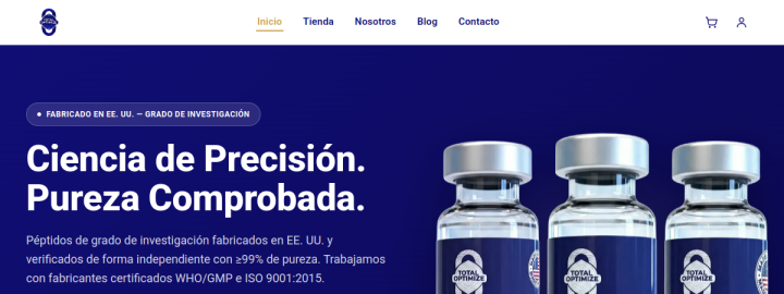 Captura del sitio TotalOpt México