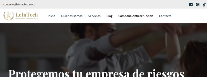 Captura del sitio Leintech