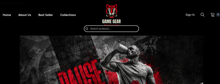 Game Gear Nutrition E-Commerce Store