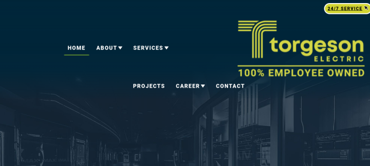 Torgeson Electric website screenshot