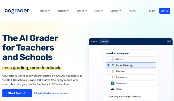 CoGrader screenshot