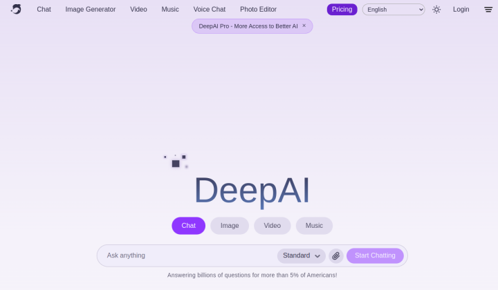 DeepAI screenshot