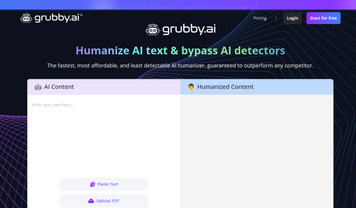 Grubby AI screenshot