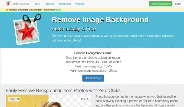 PhotoScissors screenshot