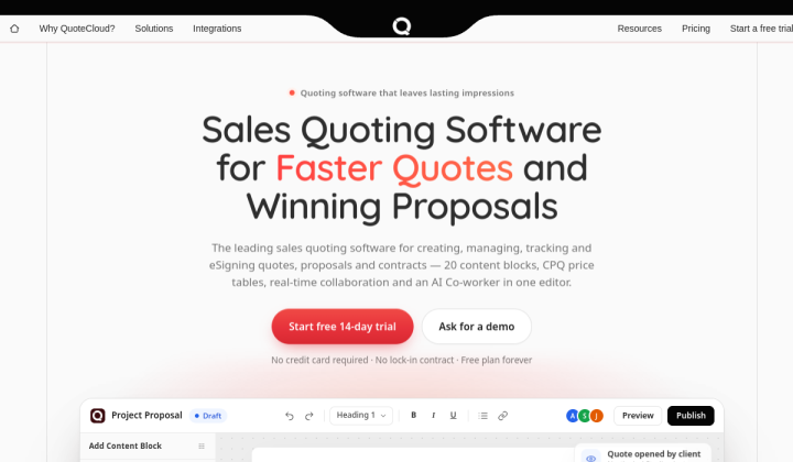 QuoteCloud screenshot