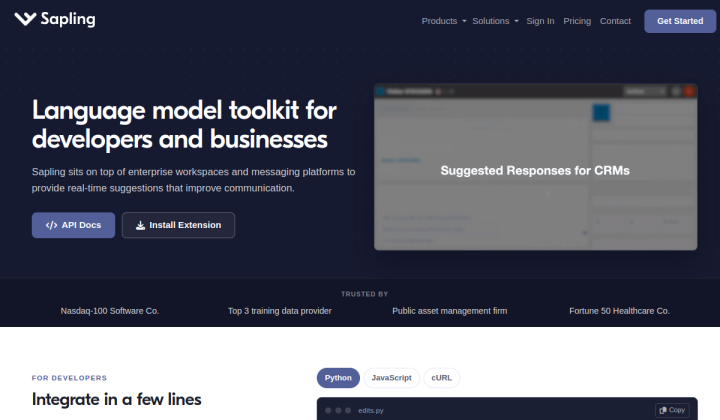 Sapling screenshot