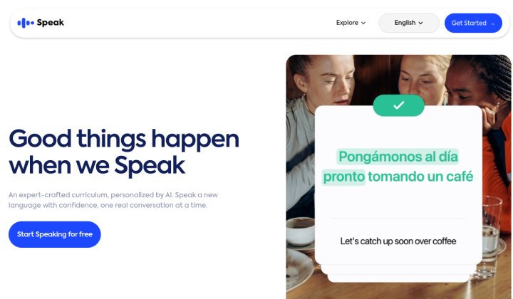 Speak screenshot