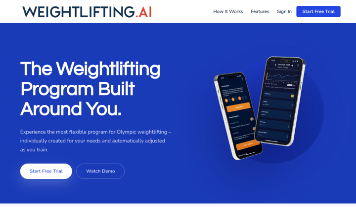 Weightlifting.ai screenshot