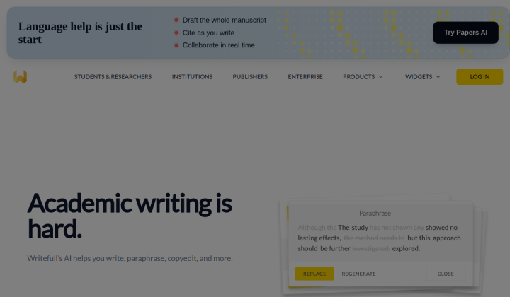 Writefull screenshot
