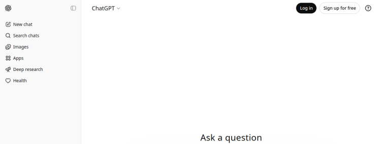 ChatGPT website preview
