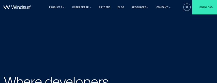 Codeium website preview