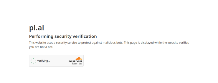 Pi AI website preview