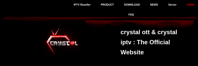 CRYSTAL IPTV BOX website screenshot