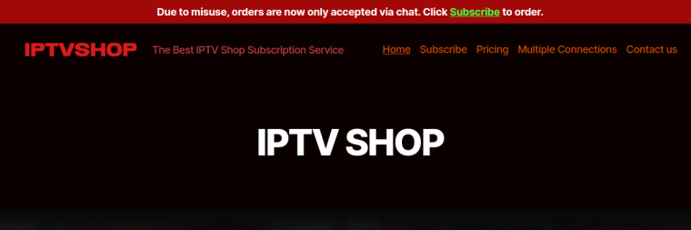IPTVShop website screenshot