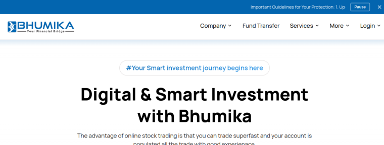 Bhumika Trade website preview