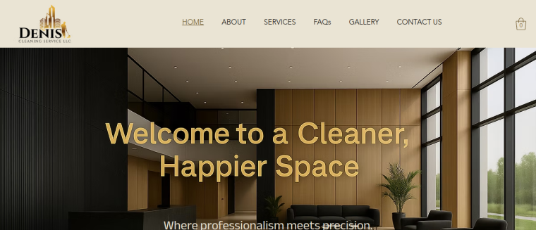 Screenshot of Denis Cleaning Service LLC website
