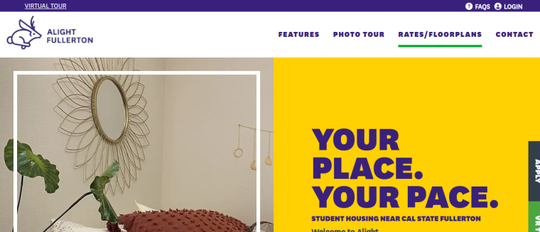 Screenshot of Alight Fullerton website