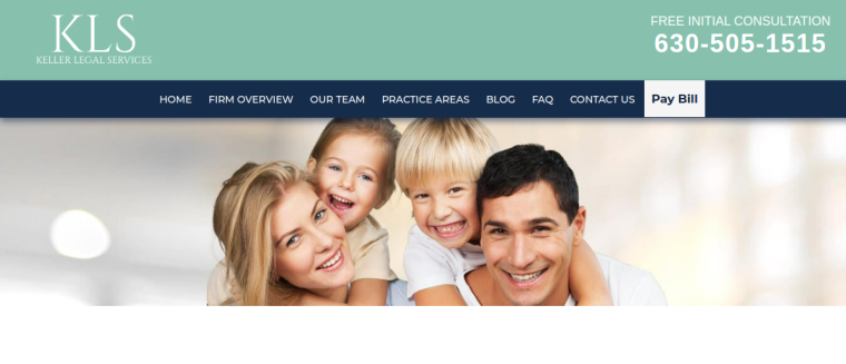 Screenshot of Keller Legal Services website