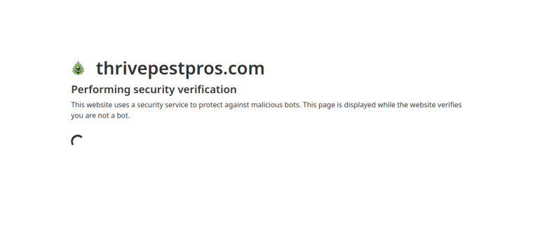 Screenshot of Thrive Pest Pros website