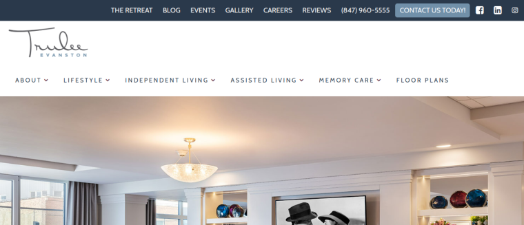 Screenshot of Trulee Evanston website