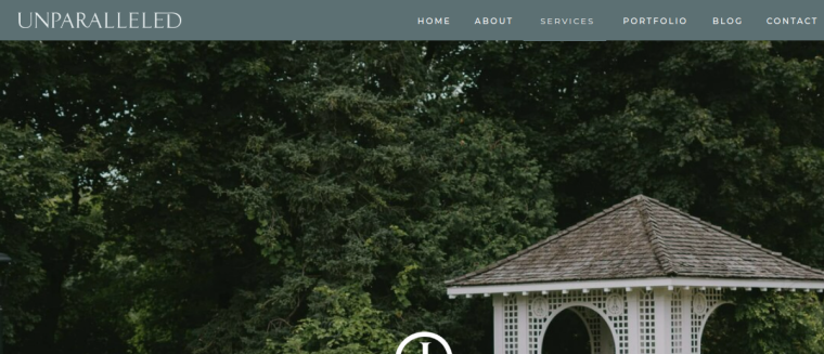 Screenshot of Unparalleled Wedding & Events website