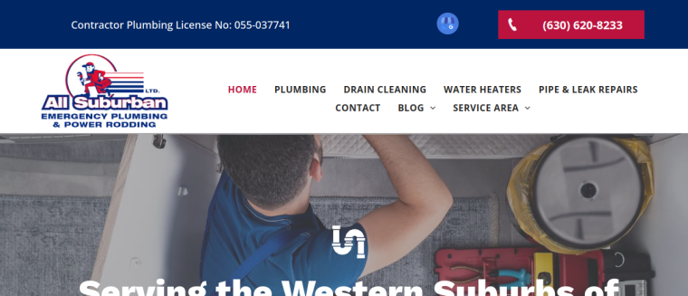 Screenshot of All Suburban Emergency Plumbing & Power Rodding website