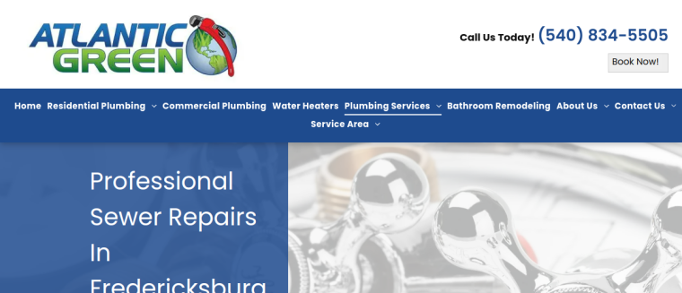 Screenshot of Atlantic Green LLC website