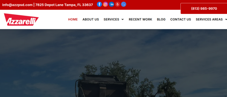 Screenshot of Azzarelli Precision Paving website