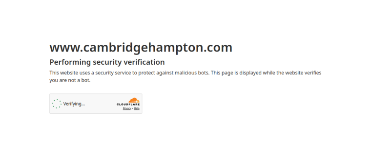 Screenshot of Cambridge Apartments website