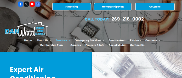 Screenshot of Dan Wood Company website