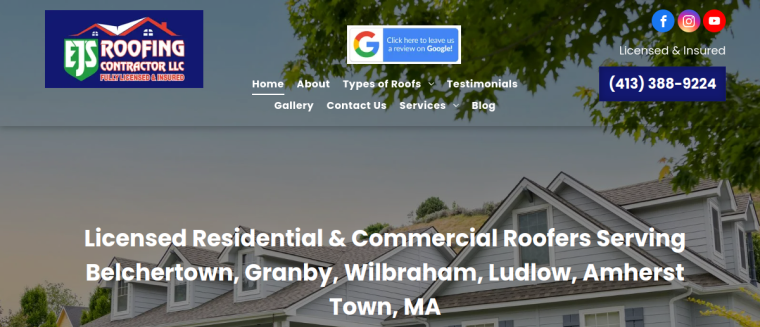 Screenshot of ejs contractor llc website