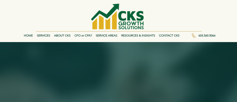 Screenshot of CKS Growth Solutions LLC website