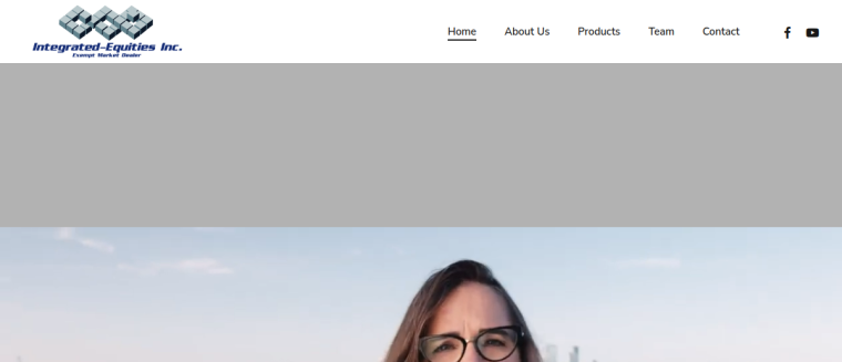 Screenshot of Integrated-Equities Inc. website