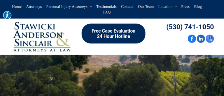 Screenshot of Stawicki Anderson & Sinclair website