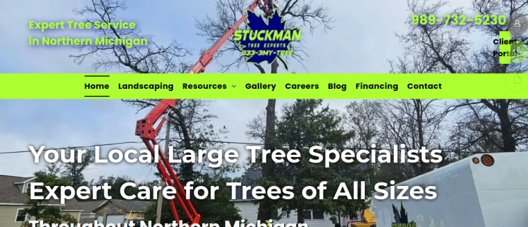 Screenshot of Stuckman Tree Experts Inc. website