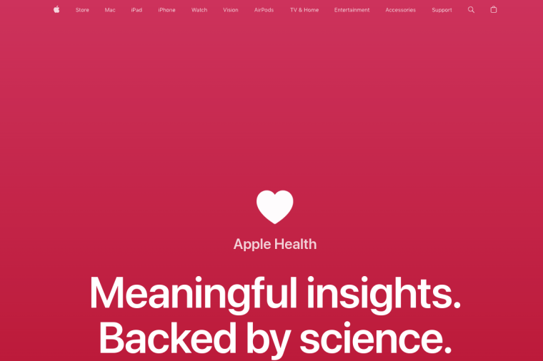 Apple Health — Доступные тач-таргеты