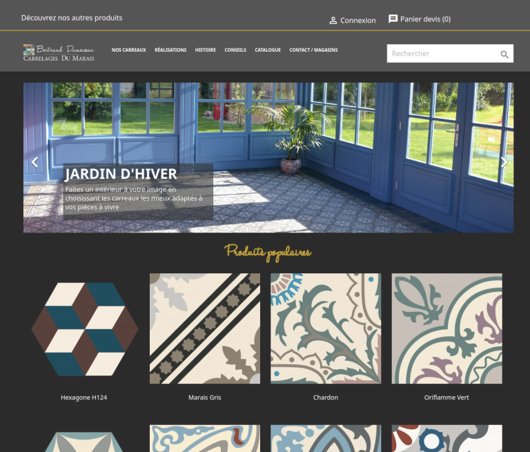 Carrelages du Marais sur tablette
