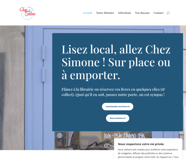 Librairie Chez Simone sur tablette