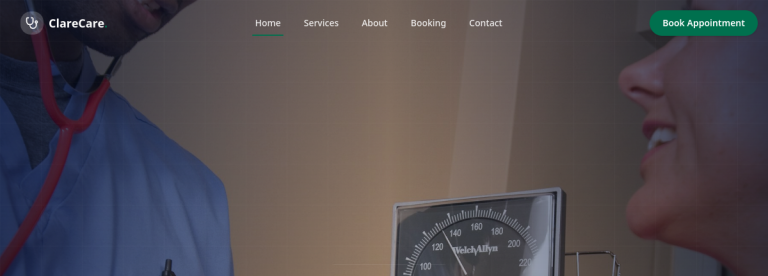ClareCare Medical Centre: Dental & General Healthcare Booking, London website preview