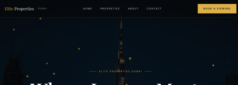 Elite Properties Dubai: Dubai Real Estate Listings Platform website preview