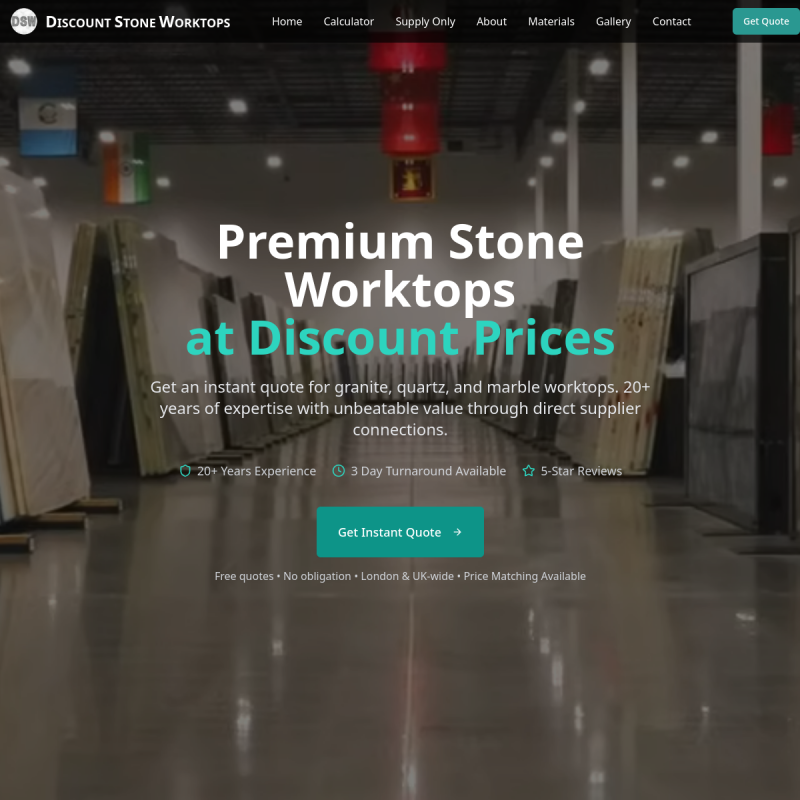 Discount Stone Worktops Website