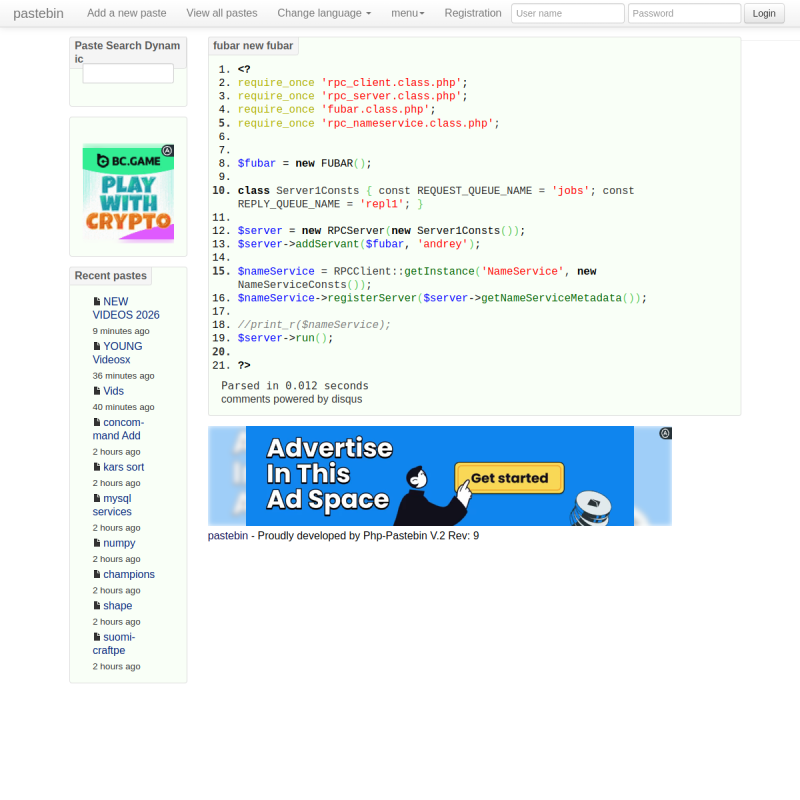  php fubar new fubar pastebin
