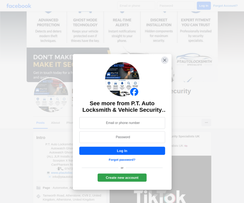 PT Auto Locksmiths on Facebook