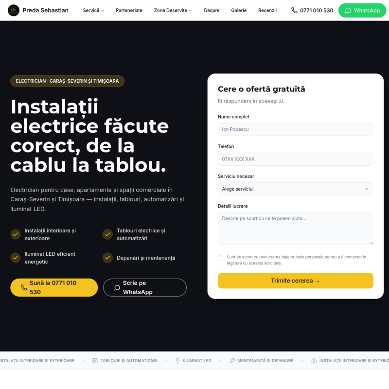 Site Preda Sebastian Electrician
