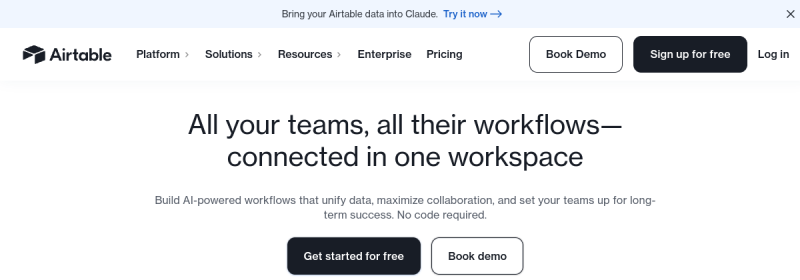 Airtable 网站截图