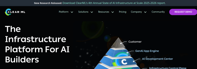 ClearML 网站截图