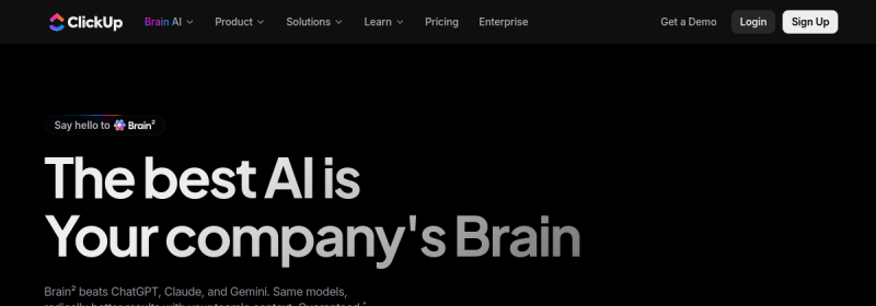 ClickUp AI 网站截图