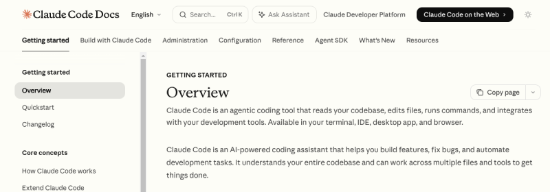 Claude Code 网站截图