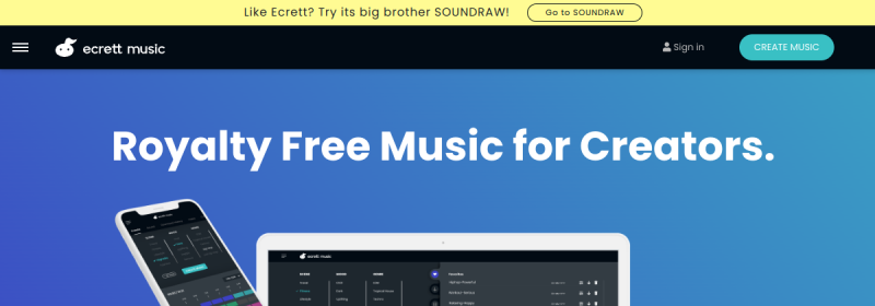 Ecrett Music 网站截图