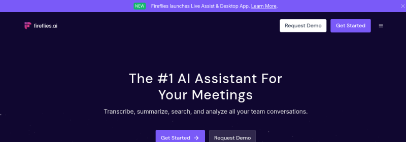 Fireflies.ai 网站截图